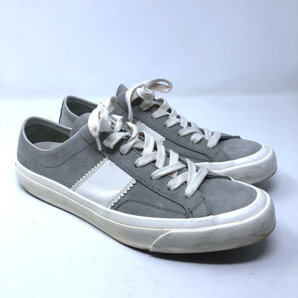 Tom Ford Sneakers Mens 8 Adult Grey Cambridge Suede Low Top J0974T Luxury
